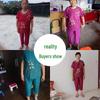2024 Summer Plus-Size Imitation Ice Silk Two-Piece Suit for Middle-Aged & Elderly Women