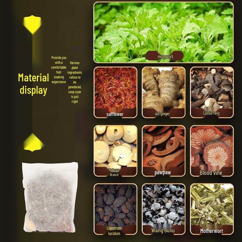 Mugwort Ginger Safflower Herbal Foot Soak Powder Pack