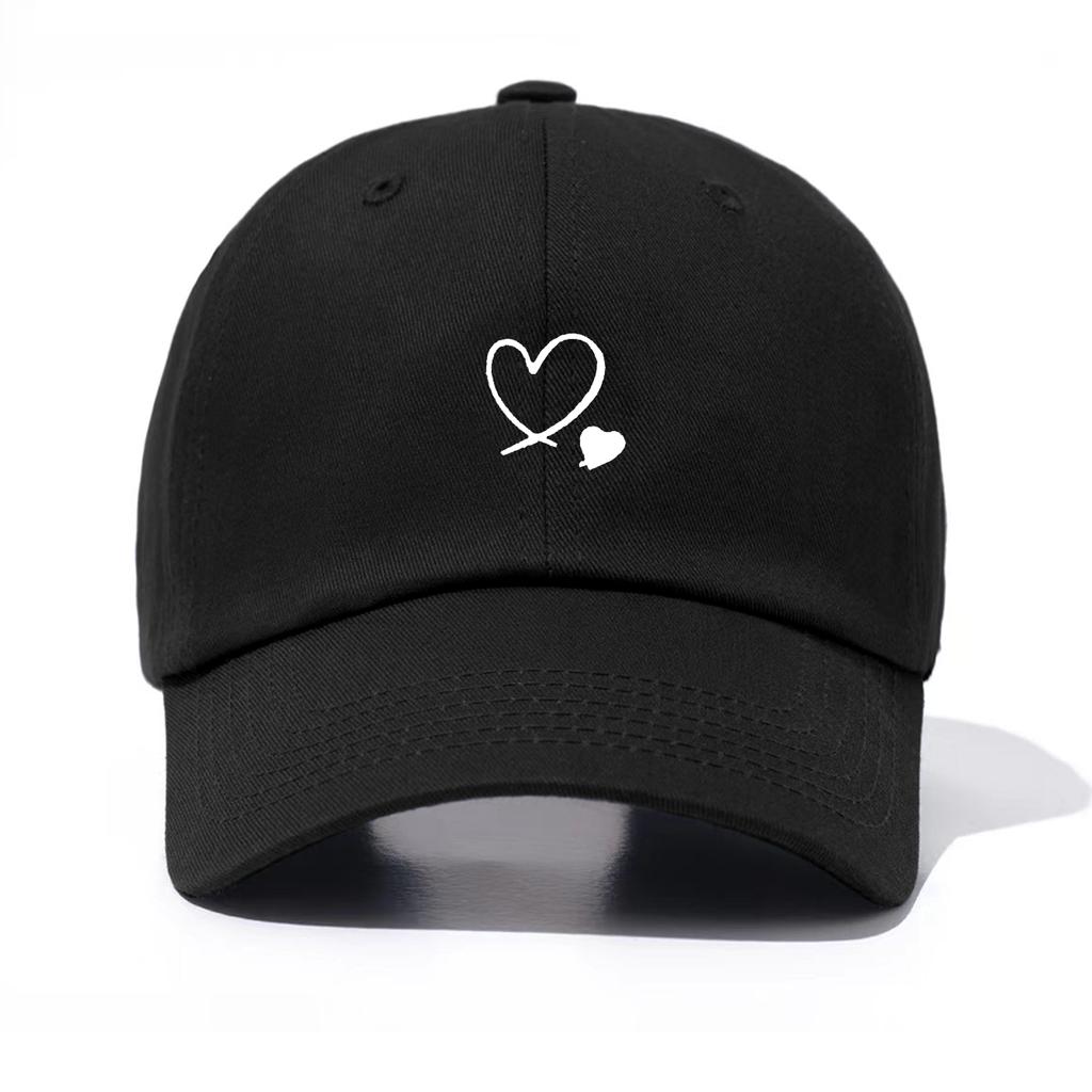 1 Stück Baseballkappe mit Herzmuster für Herren Damen Klassisch Lässig Stilvoll Perfektes Geschenk für Familien und Freunde