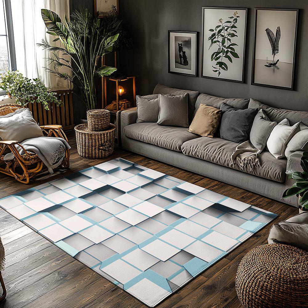 

Tuniu 3D Геометрический Современный Ковер для Зоны Нескользящий Ковер для Гостиной для Спальни Кухонный Коврик Декоративный Ковер 50cm x 80cm