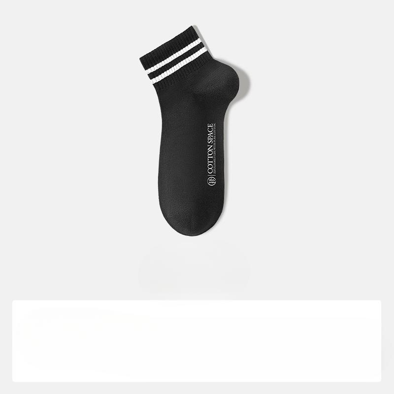 Men's Pure Cotton Boat Socks, Cotton Spring and Summer Thin Sweat-absorbing and Odor-proof Short Socks, Student Sports Socks