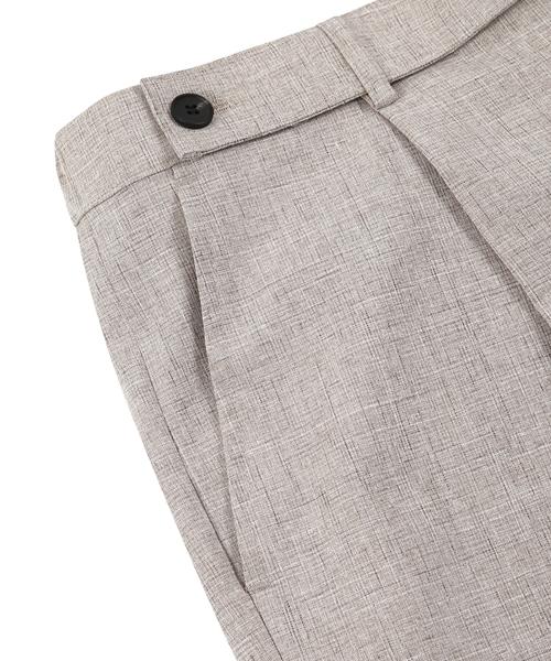 PRAIRIE [Summer] Like Linen Wide Slacks (Beige)