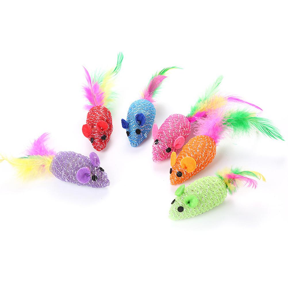 10 pezzi / set Giocattoli Carini Colorati Leggeri per Gatti Animali Domestici Topi Cacciagatto Forniture per Animali Domestici Giocattoli per Animali Domestici Giocattoli Topo