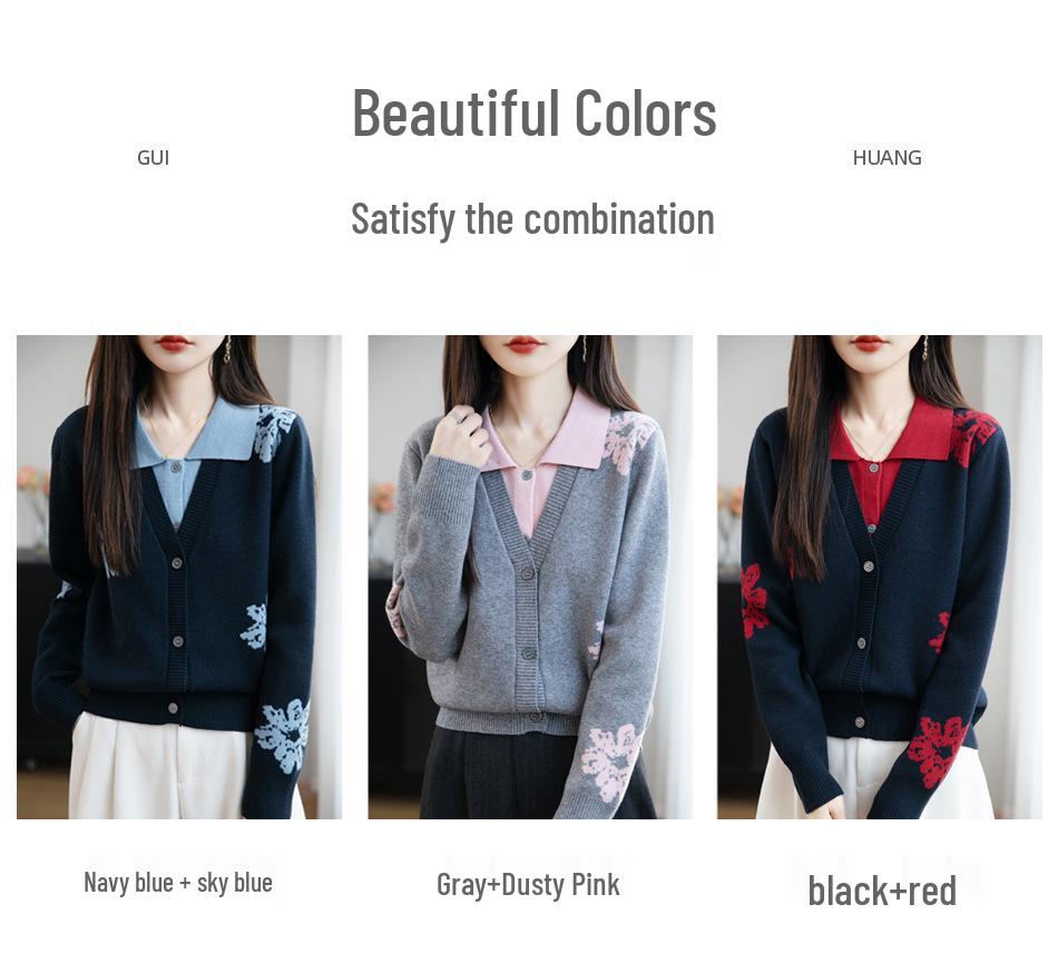 Retro Women's Knitted Cardigan – Exquisite, Loose, Early Autumn Slimming Jacket