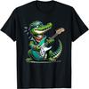Crocodile Rock Star_ Playful Guitar-Playing Alligator T-Shirt