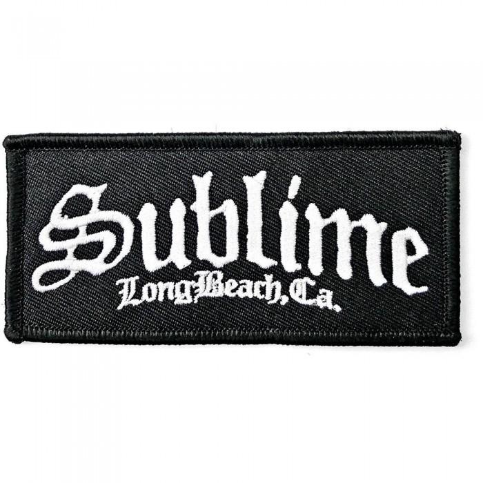 Sublime patch de logotipo tecido Long Beach CA One Size branco/preto