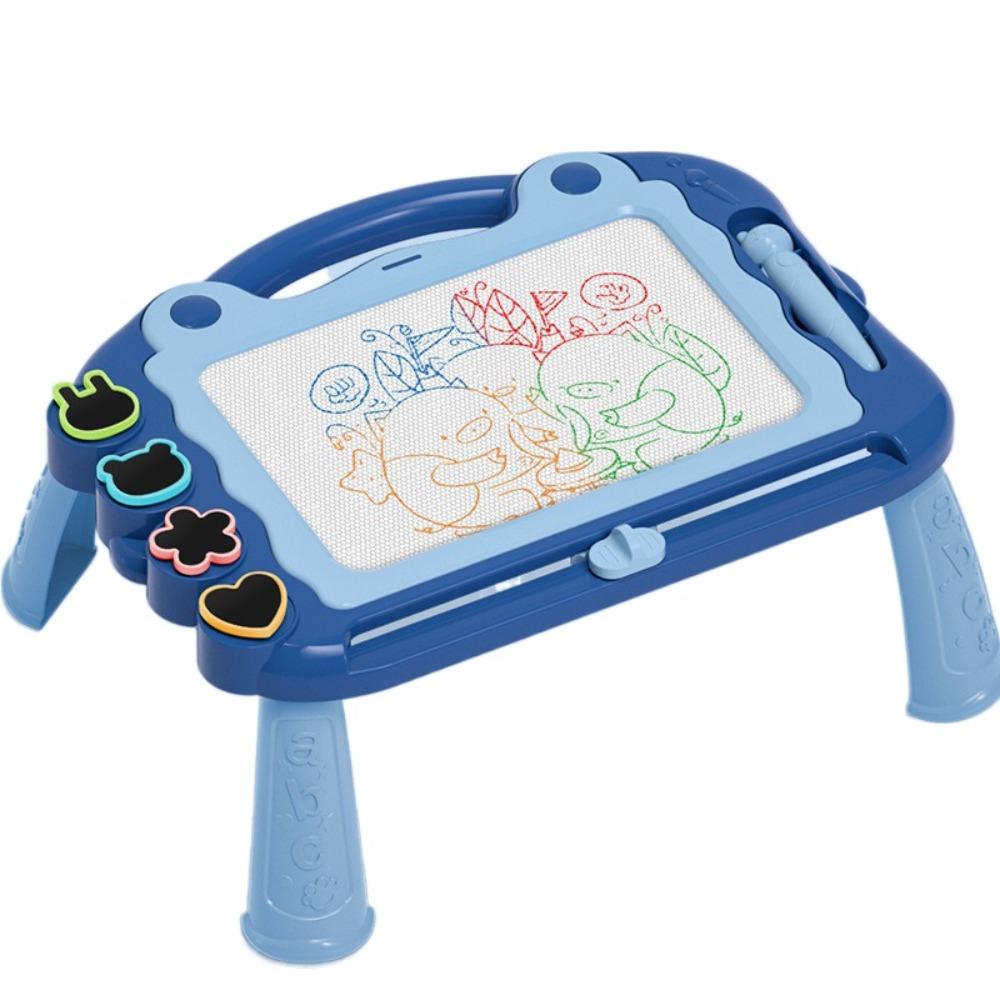 

Erasable Magnetic Drawing Board Detachable Parts Colorful Drawing Board Early Education синій