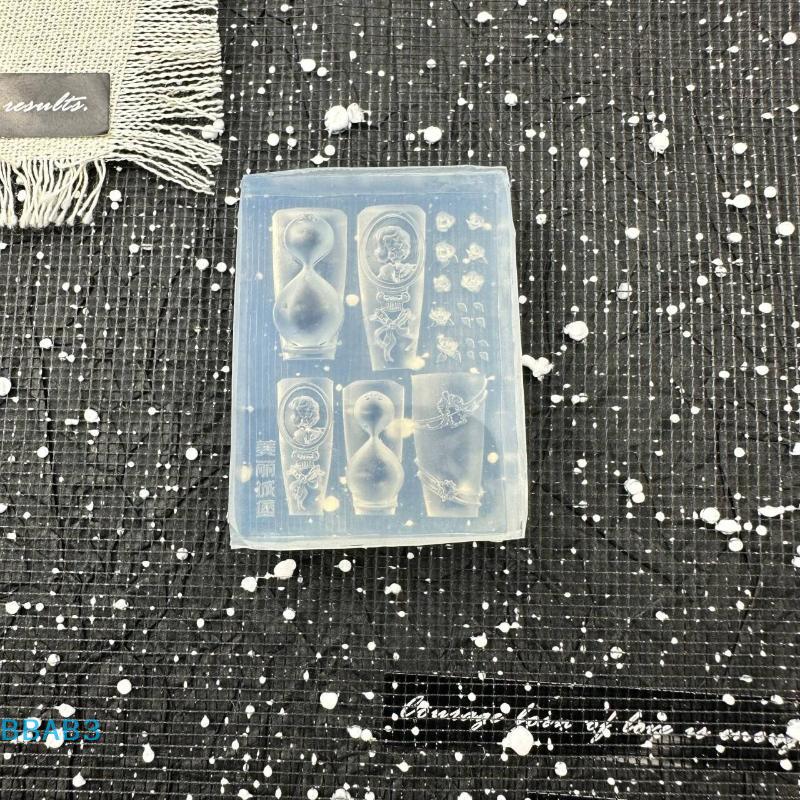3D Snake Silicone Mold Nail Art Decoration DIY Rose Flower Design Transparent Nail Templates Manicure Design Tool Jewelry Crafts