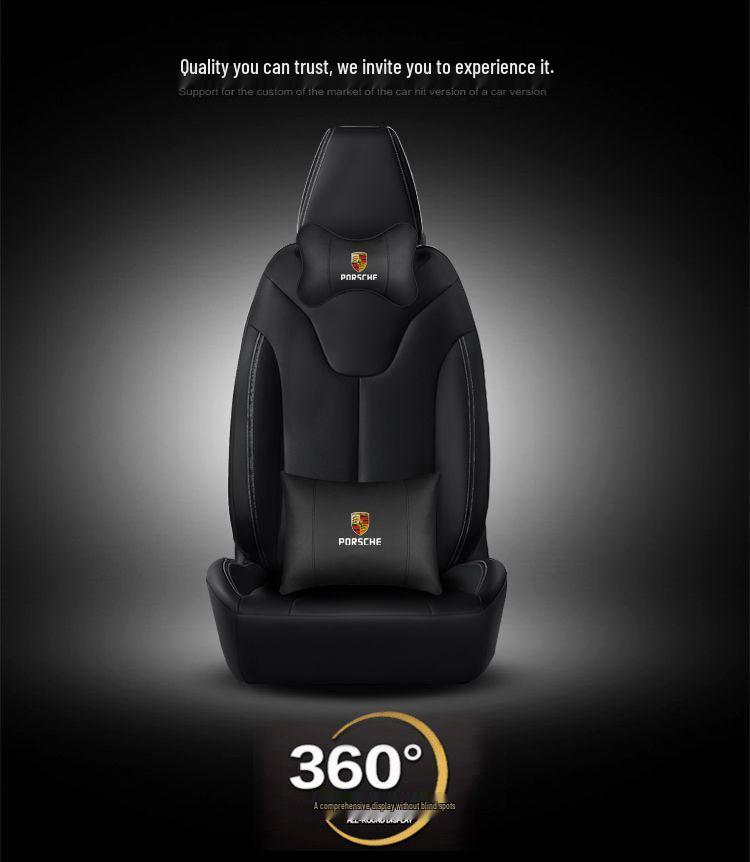 Porsche Cayenne Headrest Neck Pillow & Lumbar Support Cushion for Macan, Panamera, 718