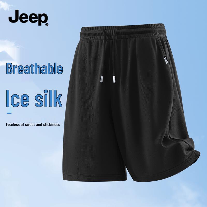 JEEP Men s Quick-Dry Mesh Basketball Shorts L