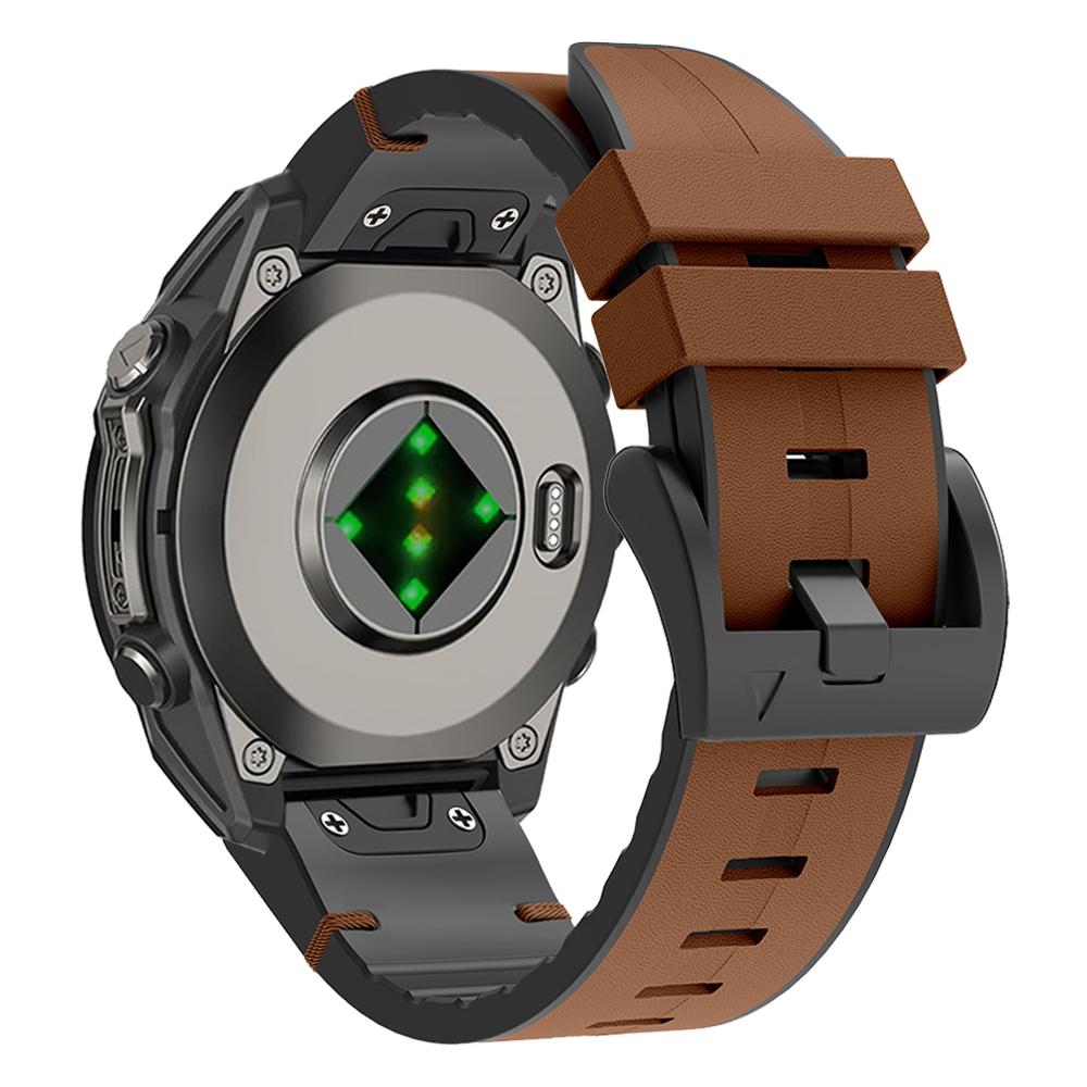 Quick Fit 26mm 22mm Armband für Garmin Fenix 8 Pro 47mm 51mm AMOLED MicroLED Leder Silikonband Fenix E 6 6X 7 7X/Epix Armband