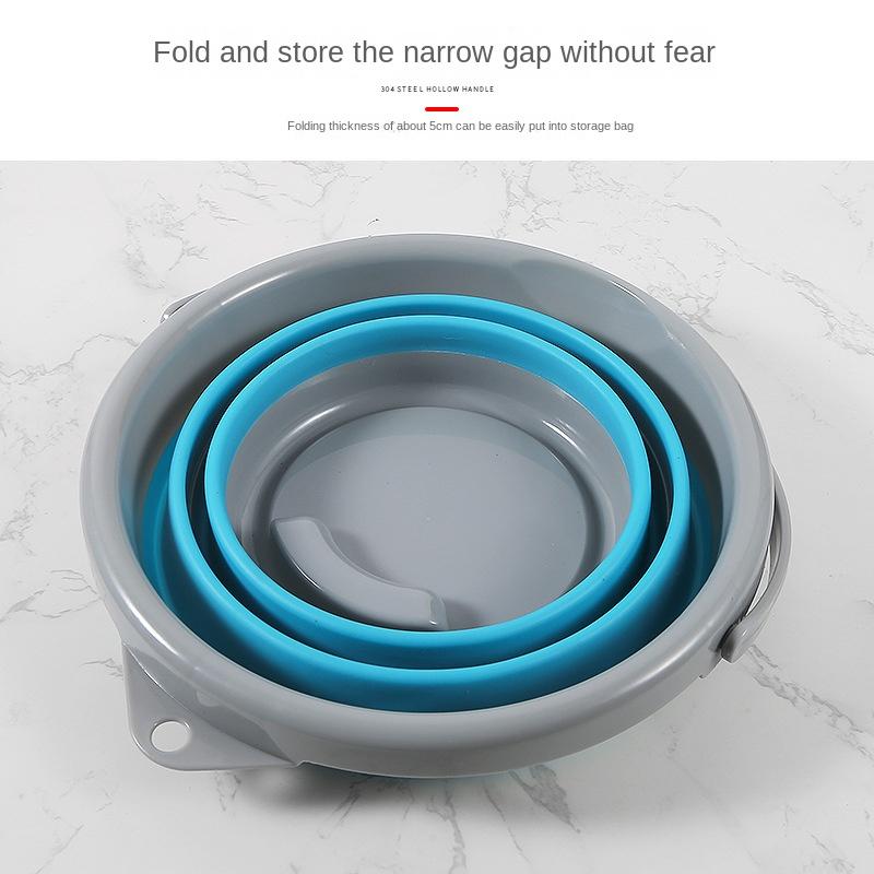 5L/10L Portable Folding Bucket Plastic Car Washing Bucket Children's Outdoor Travel Fishing Bucket Household Storage Bucket