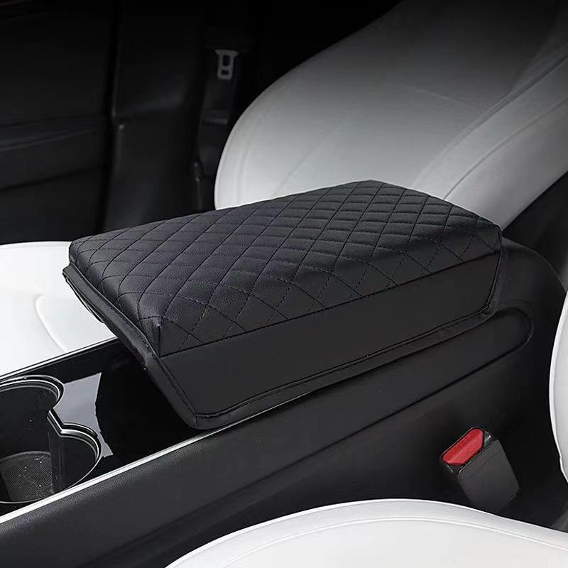 Tesla Model 3/Y Console Armrest Pad: Elevated, Thickened Protective Cover Box