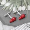 Creative Red Pepper Cufflinks for Men and Women - 4pcs Set for Parties