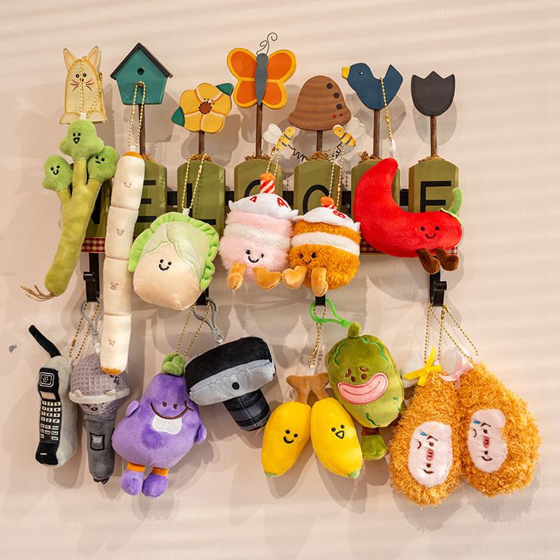 Dessert Plush Keychain Birthday Cake Bakery Stuffed Toy Charm Gift For Kids