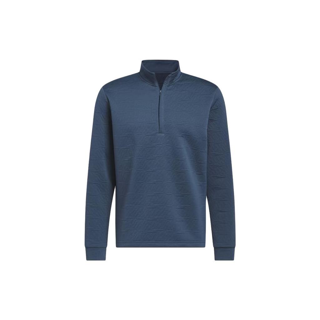 Adidas Dwr Viertel-Zip Sweatshirt Uni Logo Stehkragen Langarm Herren Sweatshirt Marineblau HZ0434