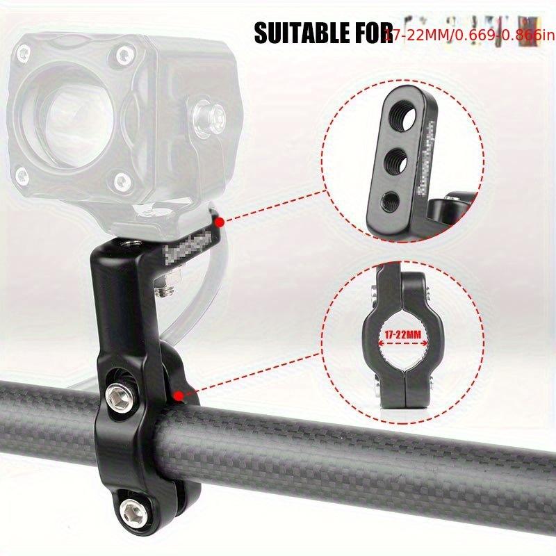 Lightweight CNC Aluminum Motorcycle Handlebar Mount 17–22mm Universal Lamp Holder