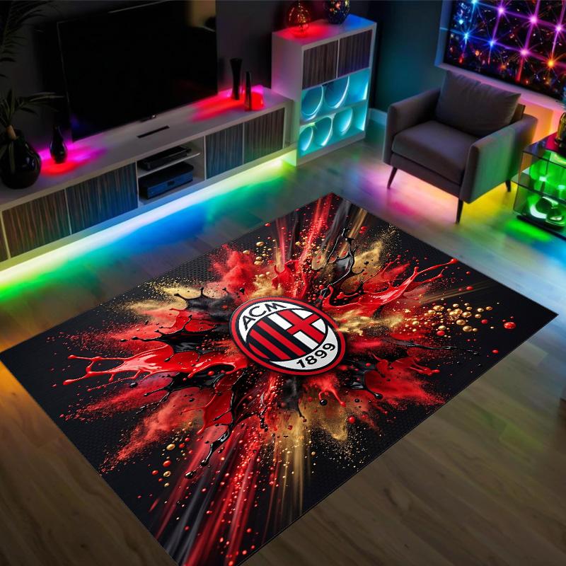 AC Milan Design Crystal Velvet Carpet Cozy Non?Slip Printed Rug For Bedroom Living Room Entrance