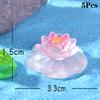 5Pcs Cartoon Kreative Lotus Blumen Figuren Leucht Figuren Ornamente Diy Landschaft Hause Dekoration Zubehör Geschenke