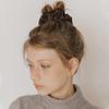Vintage Check Plaid Scrunch - Wine Brown