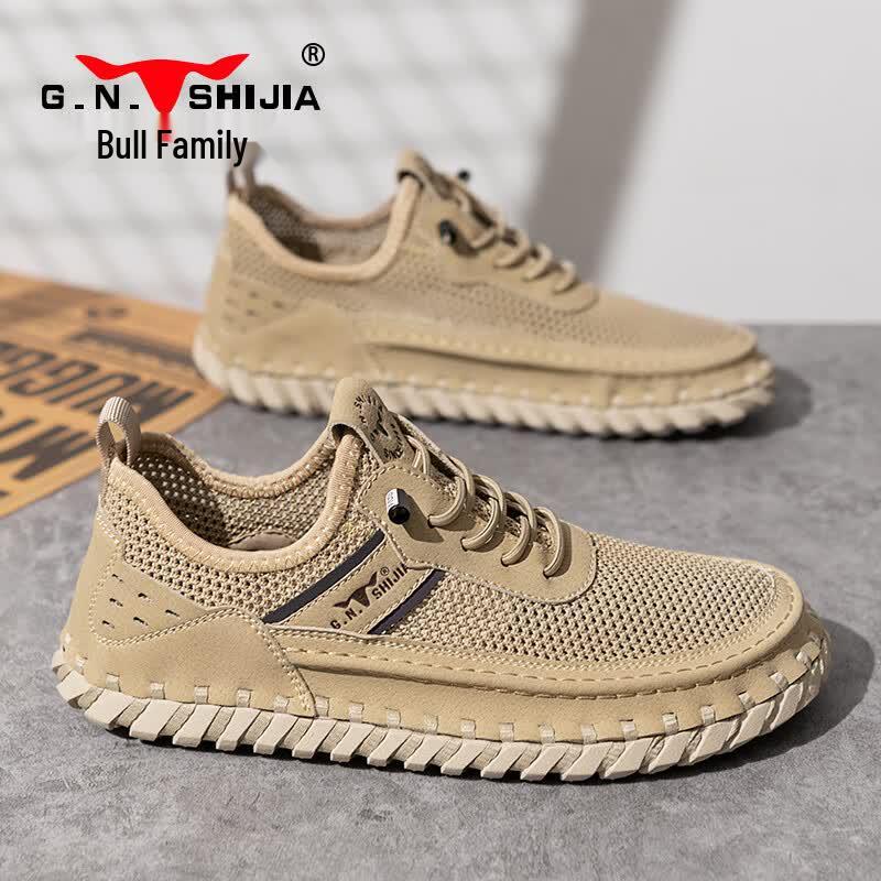 Gongniu Shijia Men s Breathable Outdoor Mesh Hiking Shoes 42 хаки