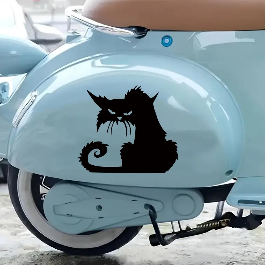 Tough Cartoon Cat Silhouette Window Stickers, Self-Adhesive Wall Decals for Kids Room Door Glass Decoration