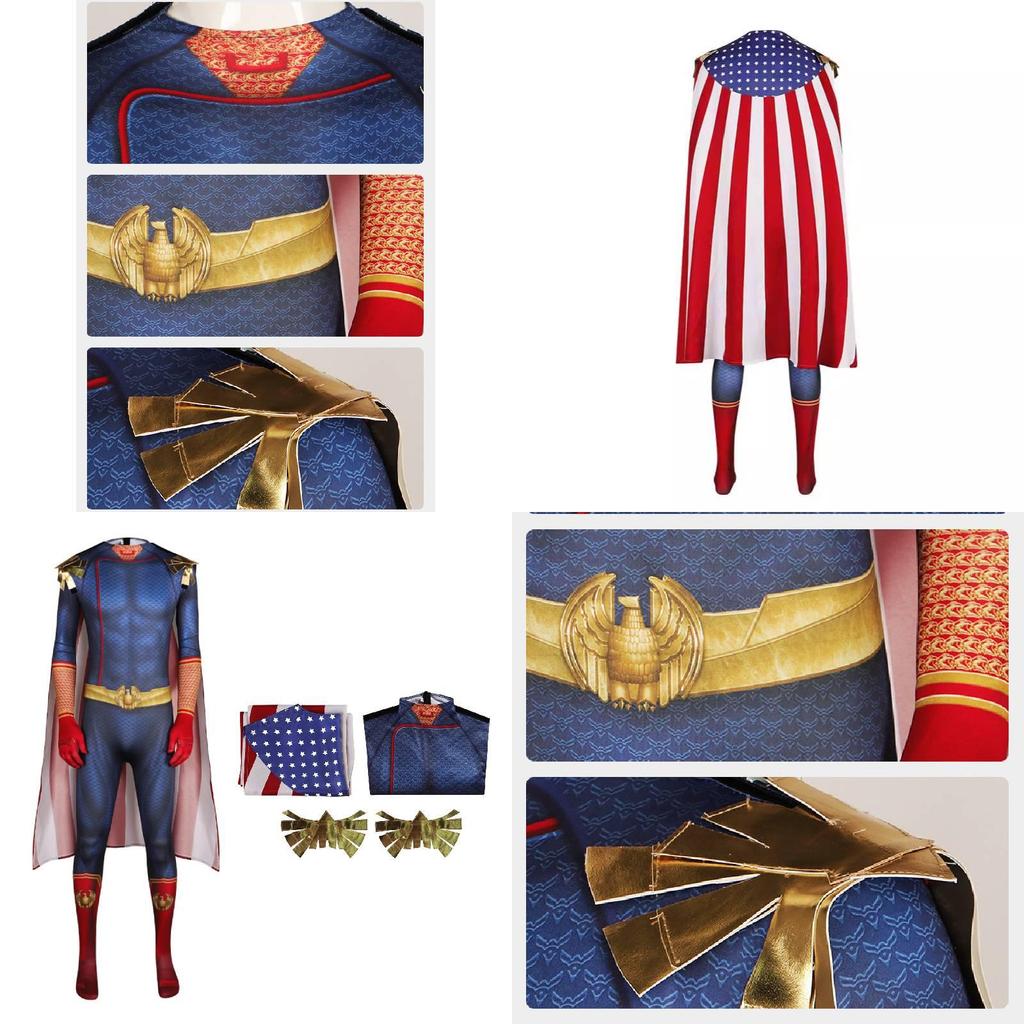 Blue Homelander Cosplay Costume For The Boys Featuring Comfortable Fabric Design