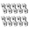 10pcs 304 Stainless Steel Steel Wire Rope Clip Double Grips Double Bolt Wire Clamp  Electric Fences
