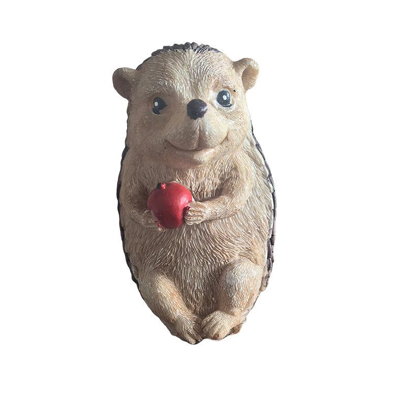 1Pc Solar Resin Lawn Light New Led Light, Outdoor Ornament Floor Insert Garden Decoration Hedgehog Atmosphere Light