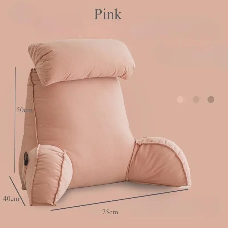 Bedhead Pillow Washable Neck Pillow Soft Bag Backrest Cushion Bed Simple Pillow Soft and Skin Friendly Pillow for Home Leisure