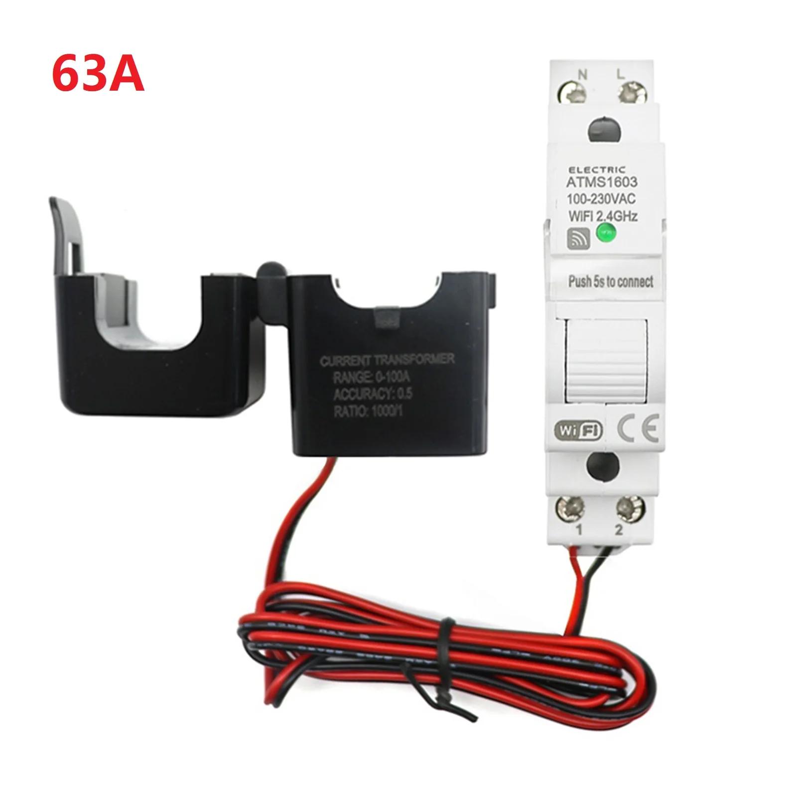 

For Tuya Smart WiFi Electricity KWH Meter Din Rail Single Phase Meter AC100-240V Multi-functional Display: The Meter Is Equipped