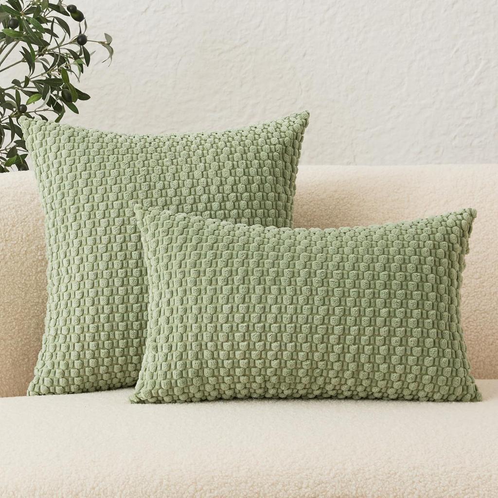 New Corduroy Pillowcase, Cushion Cover, Three-dimensional Bubble Particle Pillow, Plaid Pillowcase, Sofa Backrest