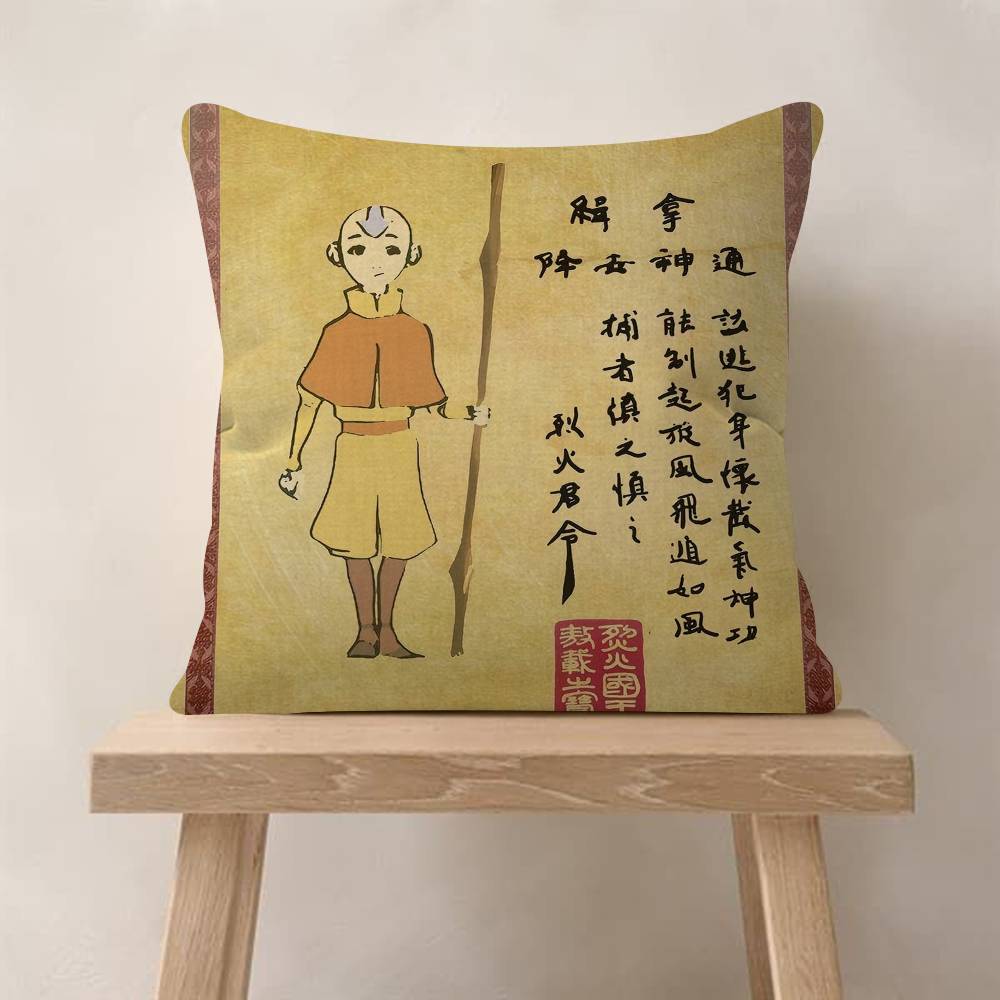 AvatarDe Legende van Aang Gezocht Retro Kussen Cadeau Huis Kantoor Decoratie Slaapkamer Bank Auto Kussenhoes Hoes x