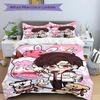 3pcs Anime Cartoon Design Comforter Set with One Quilt Cover and Two Pillowcases (No Core) - Festive Gift for Bedroom and Guest Room Decoration, Polye