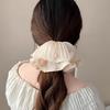 Hair Tie Imitation Pearls Large Elastic Hair Band Double Layer Soft Fabric Hair Scrunchie Hair Accessories