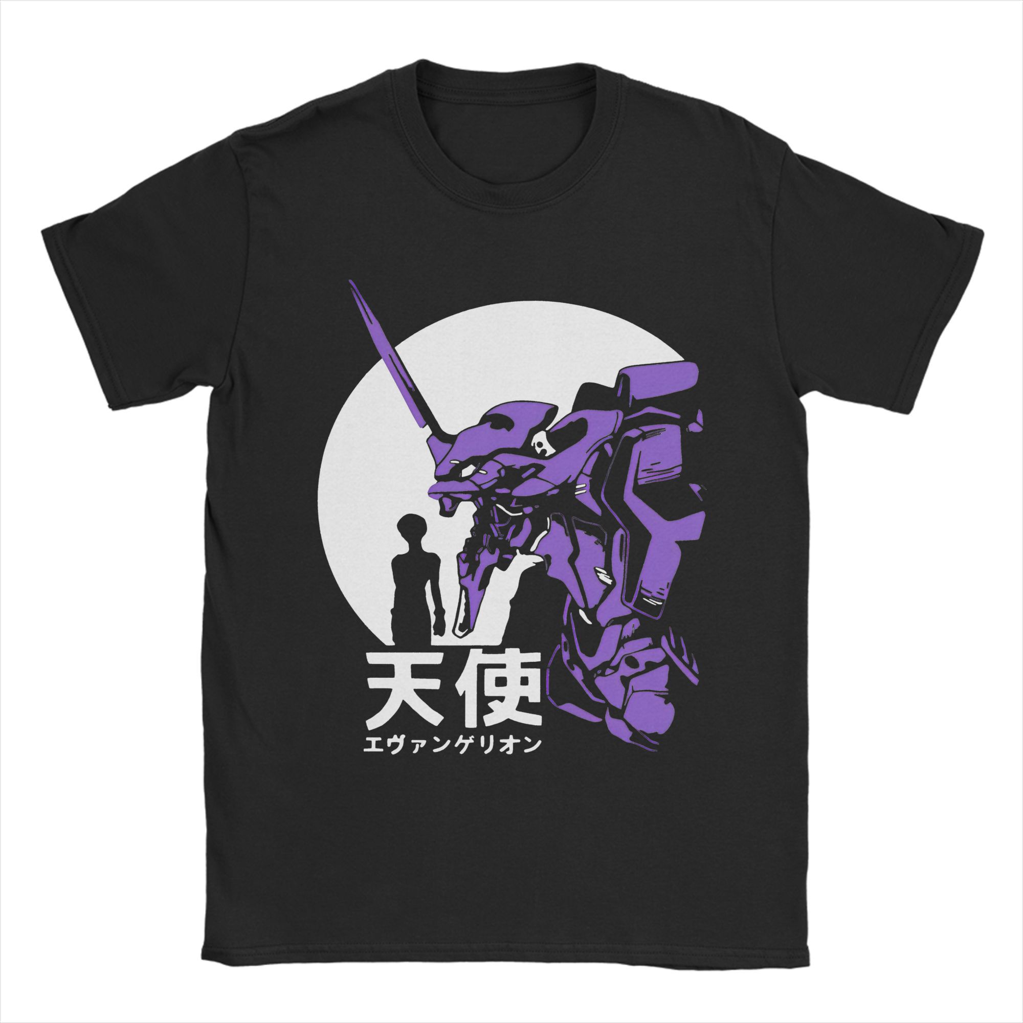 

2026 New Vintage EVA Anime Printed Short Sleeve Tshirt Mens and Womens Tshirt Mens Top Sports Tshirt Harajuku Y2K Tee XL