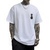 White Pineapple Tshirt for Men and Women Casual and Fashionable Shortsleeved Tshirt Street Fashion Top