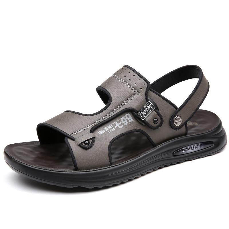 Men's sandals men's trendy new outer wear wear wear-resistant beach shoes soft sole soft surface men's cool slippers