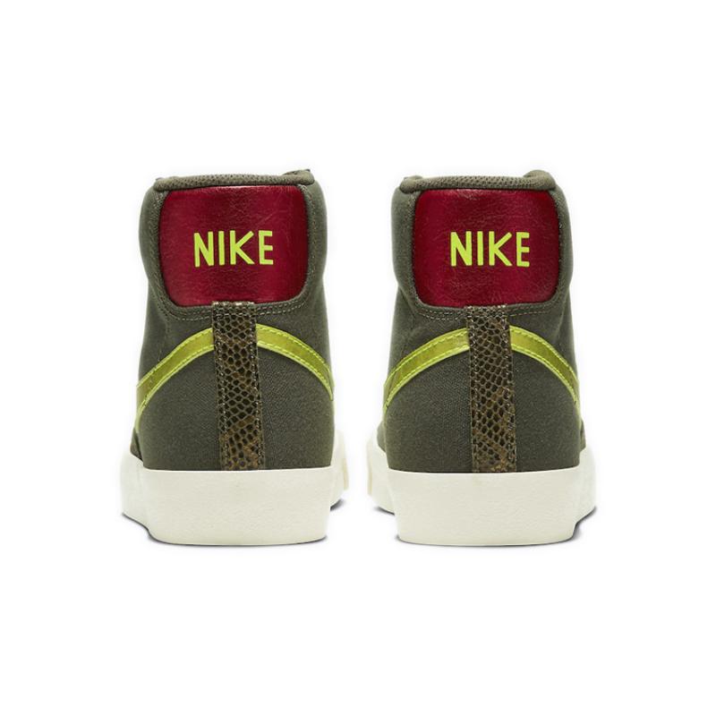 Nike Blazer Mid 77 Olive Snakeskin Women's Sneakers Skateboard Shoes CZ0462-200