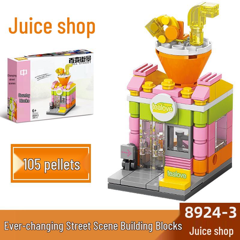2025 Street Scene Lego-Compatible Architecture Model: Educational Assembly Toy for Kids and Boys