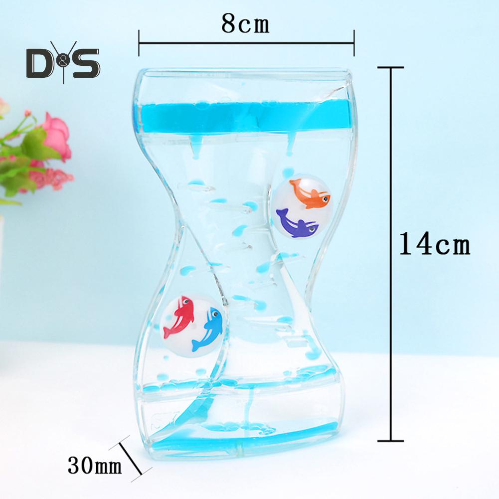 DYS Heminredning Rörlig Droppolja Timglas Flytande Bubbeltimer Leksak för Barn Skrivbord