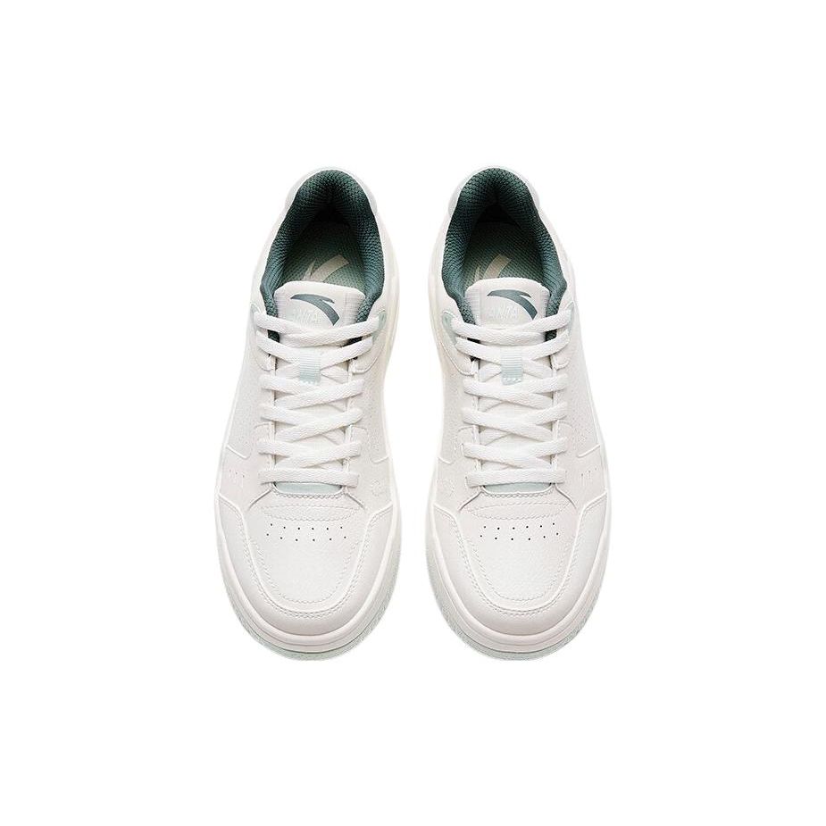 Anta 982gz Non-Slip Wear-Resistant Low-Top Skate Shoes Women Sneakers White Green 122338010-3