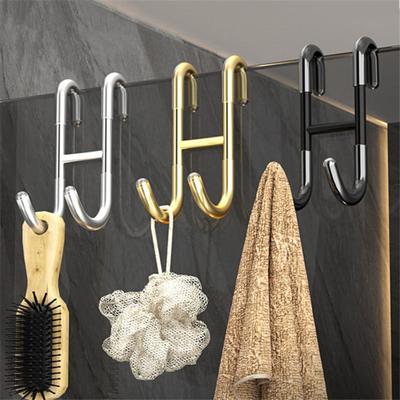 Handtuchhalter Glastür Duschhaken Starke Tragfähigkeit Einfache Installation S-förmiger Badezimmer-Bademantel-Aufhängerhaken