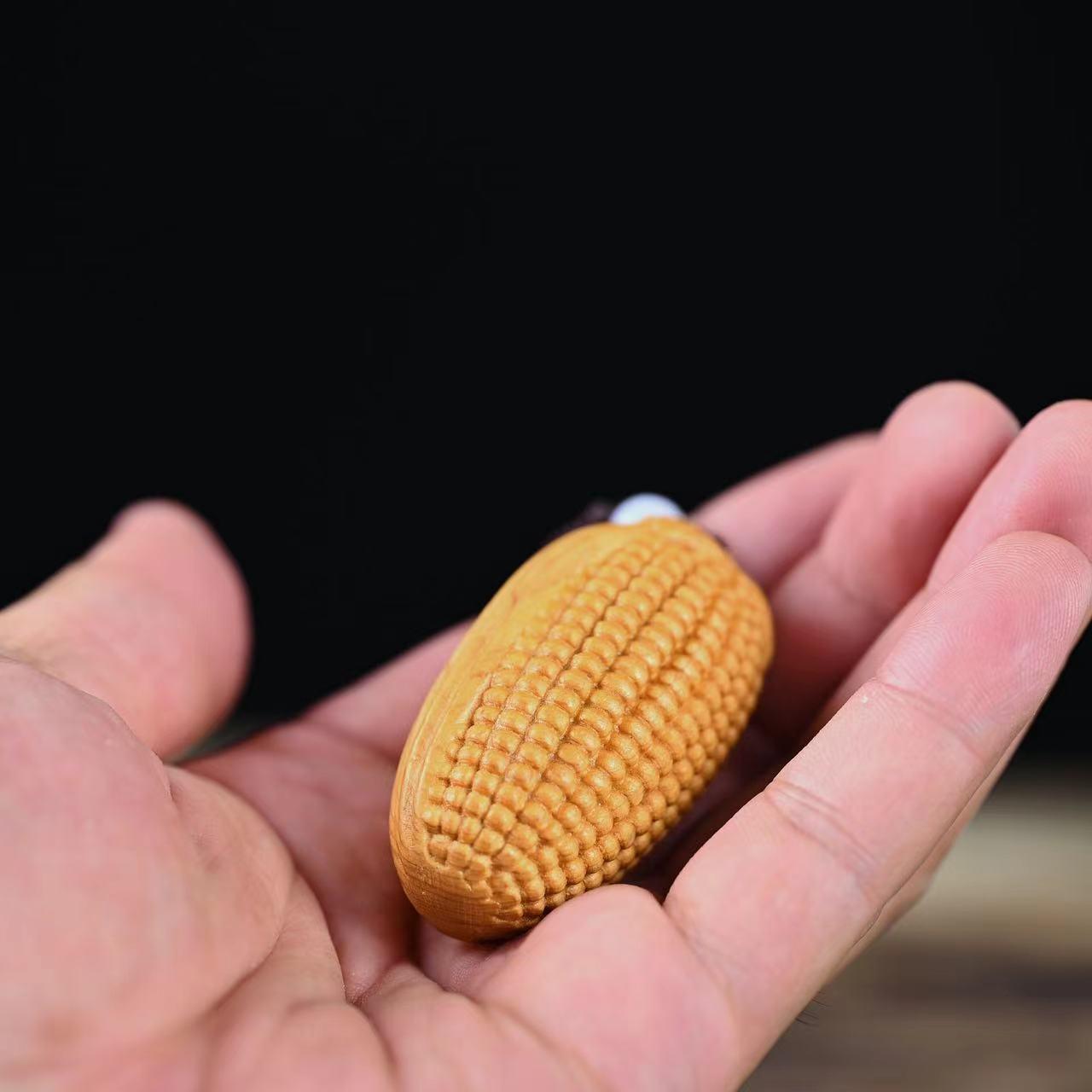 

Вэньвань Кукуруза Ручная Резьба по Дереву Украшение Рождественский Брелок Подарок