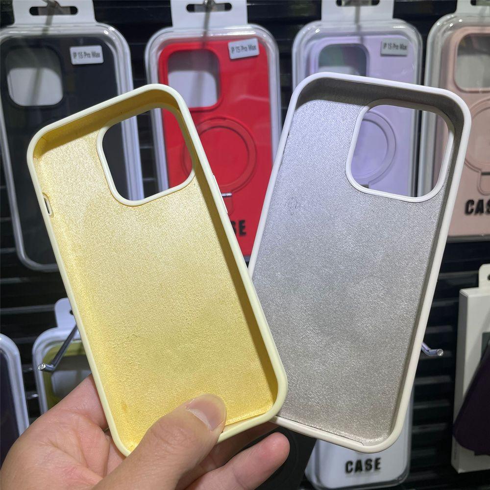 Applicable to Apple 15promax with magnetic bracket mobile phone case liquid silicone iPhone17 with fulcrum protective case