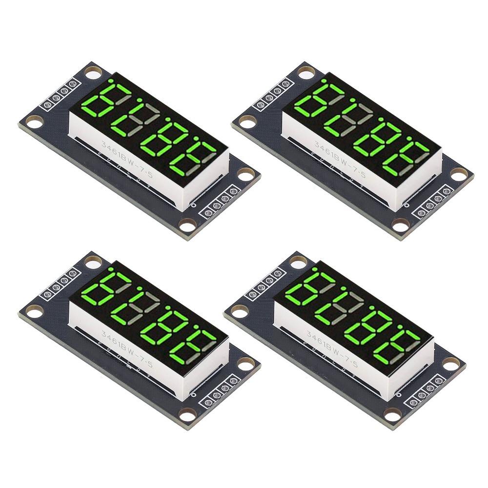 4 Set 0.36 Inch Digital Tube Display Module TM1637 Drive Chip Tube Clock Display  Clock Display