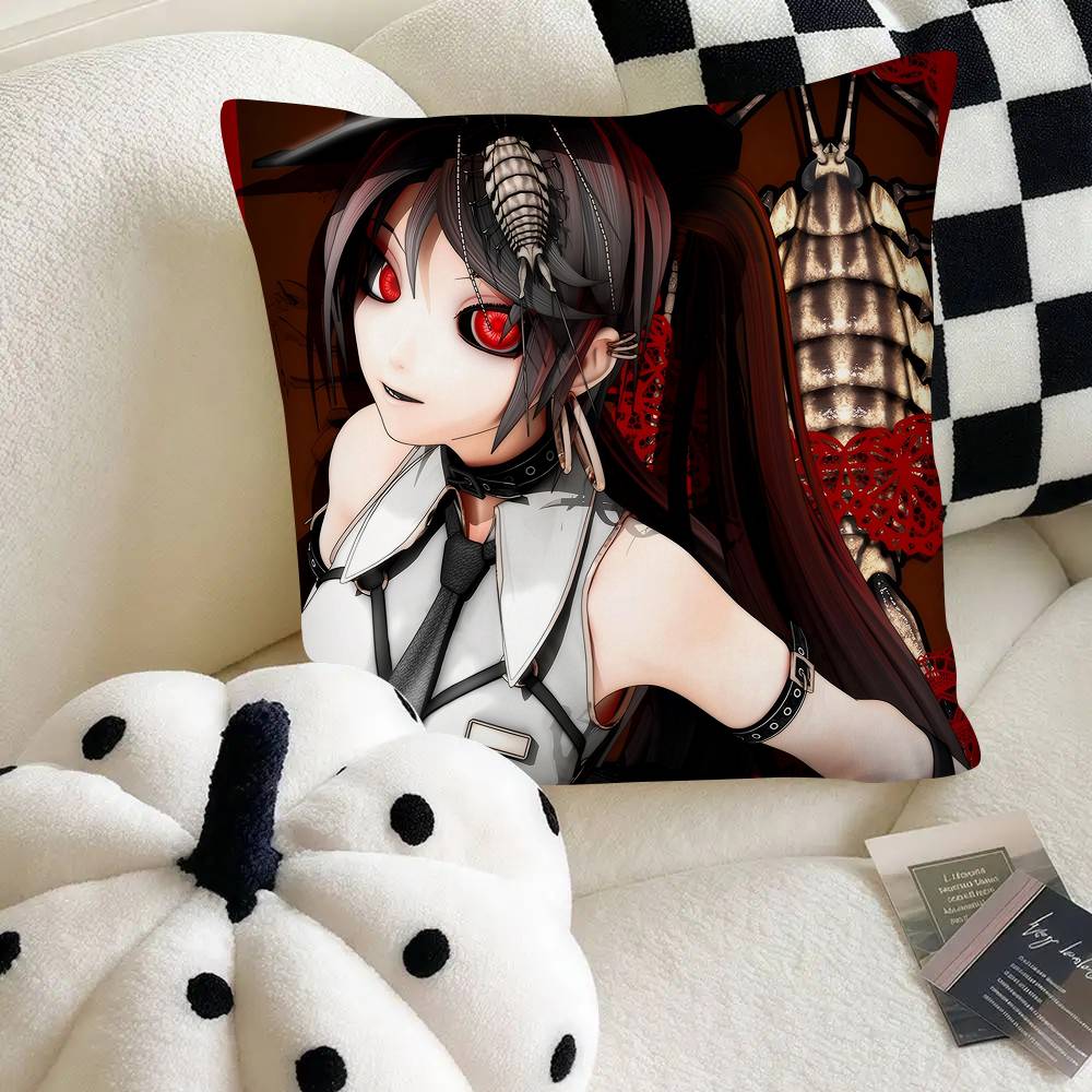 Bizarre Ästhetik Süßes Mädchen Kalzium Miku Kissenbezug Quadratisches Kissen Schlafzimmer Sofa Freizeit Komfortkissen Auto Heimdekoration