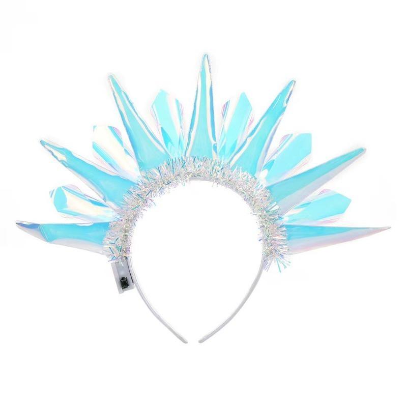 1-20pcs Laser Holographic Glow Headband for Christmas Halloween Party Costume Decoration Accessory Home Celebration