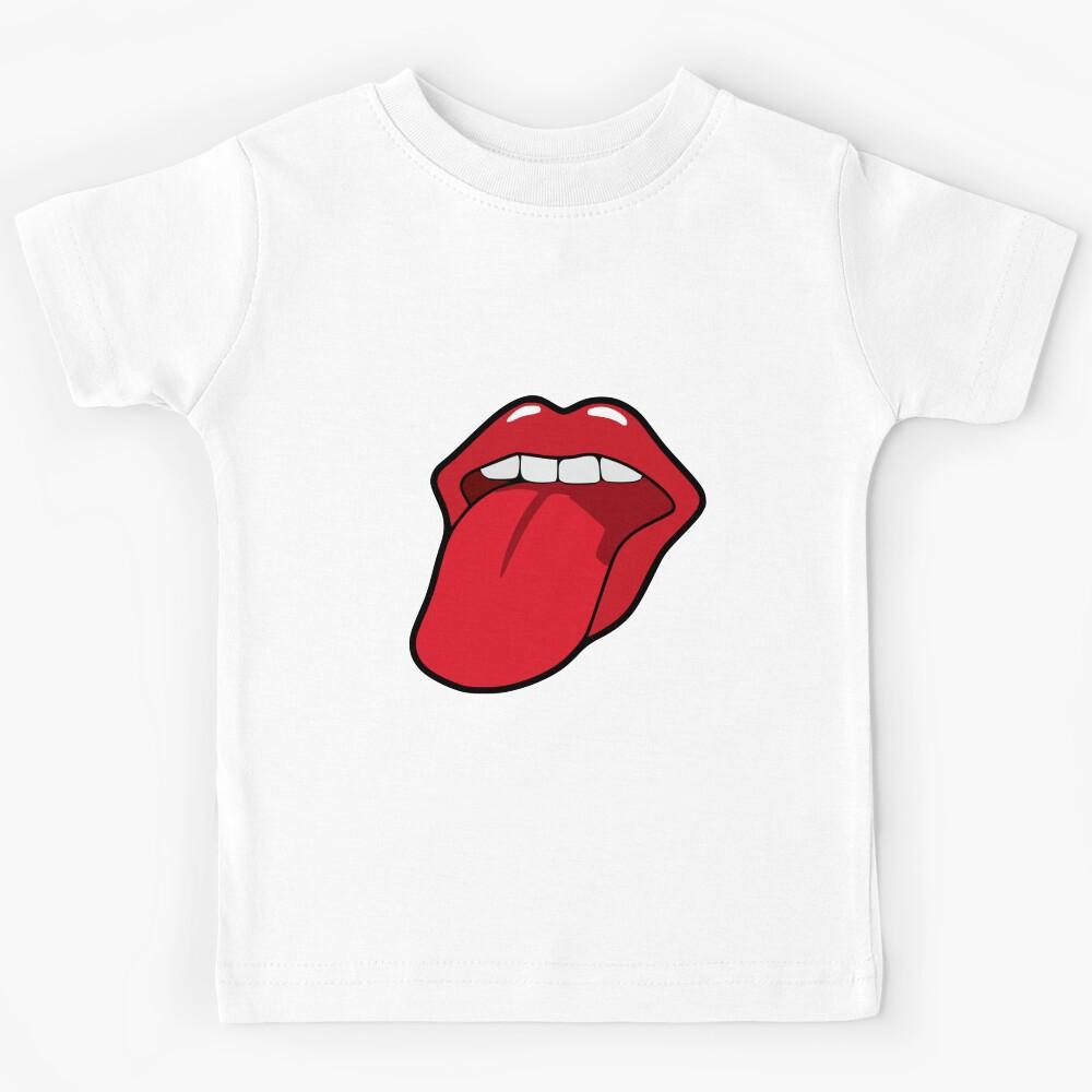 Hot Red lips design - funny Kids T-Shirt 140