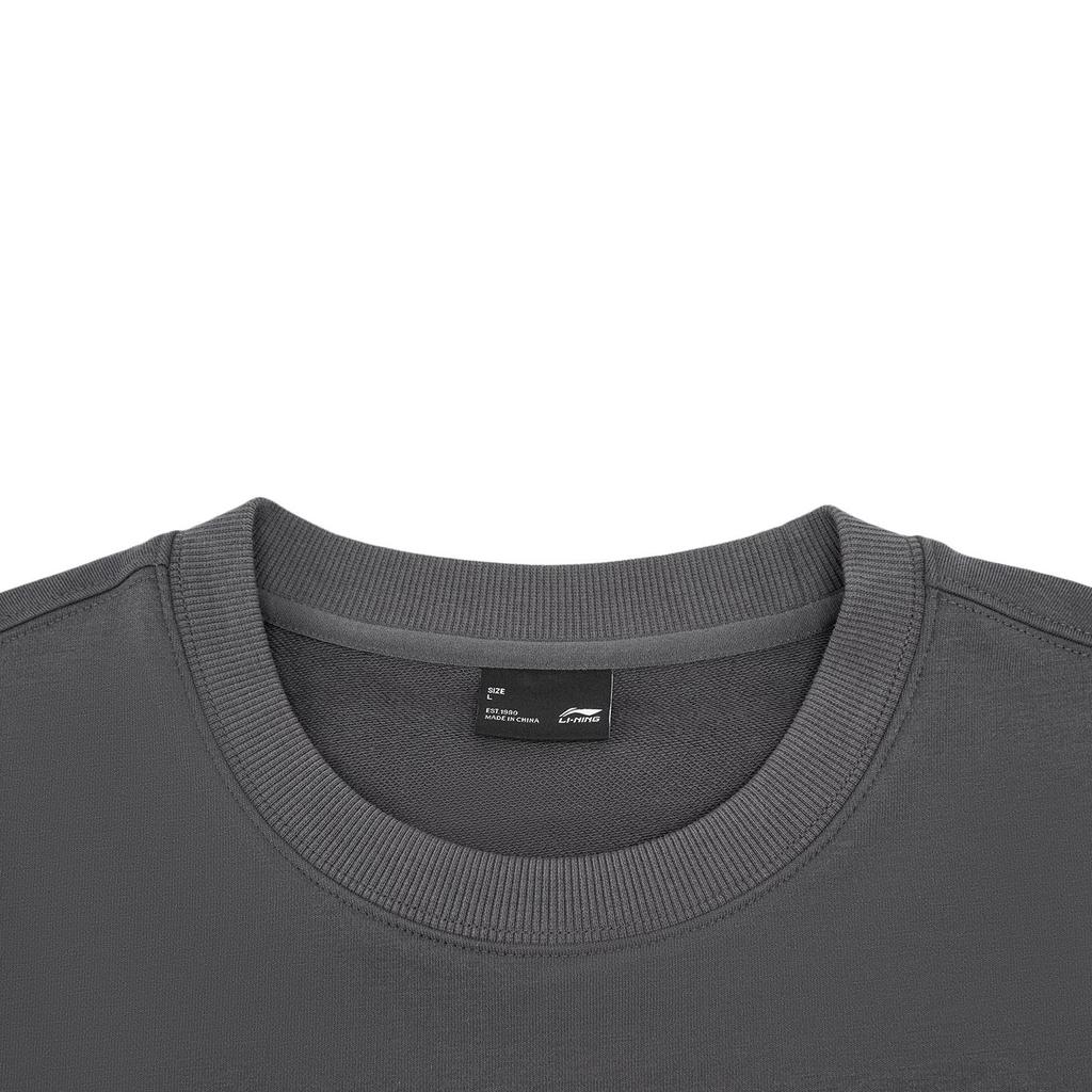 Li Ning Sports Lifestyle Series Loose Fit Round Neck Couple Sweatshirt Print Unisex sweatshirt AWDW685-8